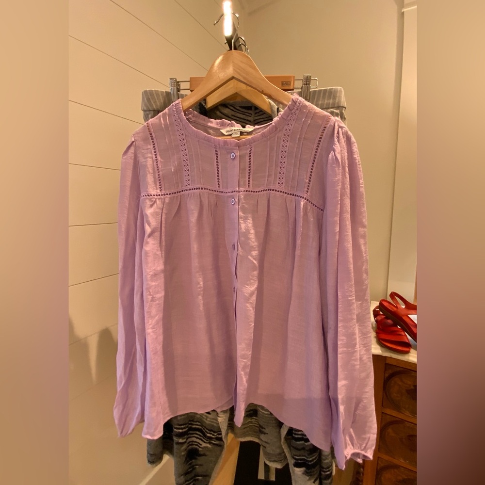 Counterparts Lavender Button-Down Blouse